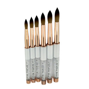 ZZ Brushes – Kolinsky - Fancy White Handle